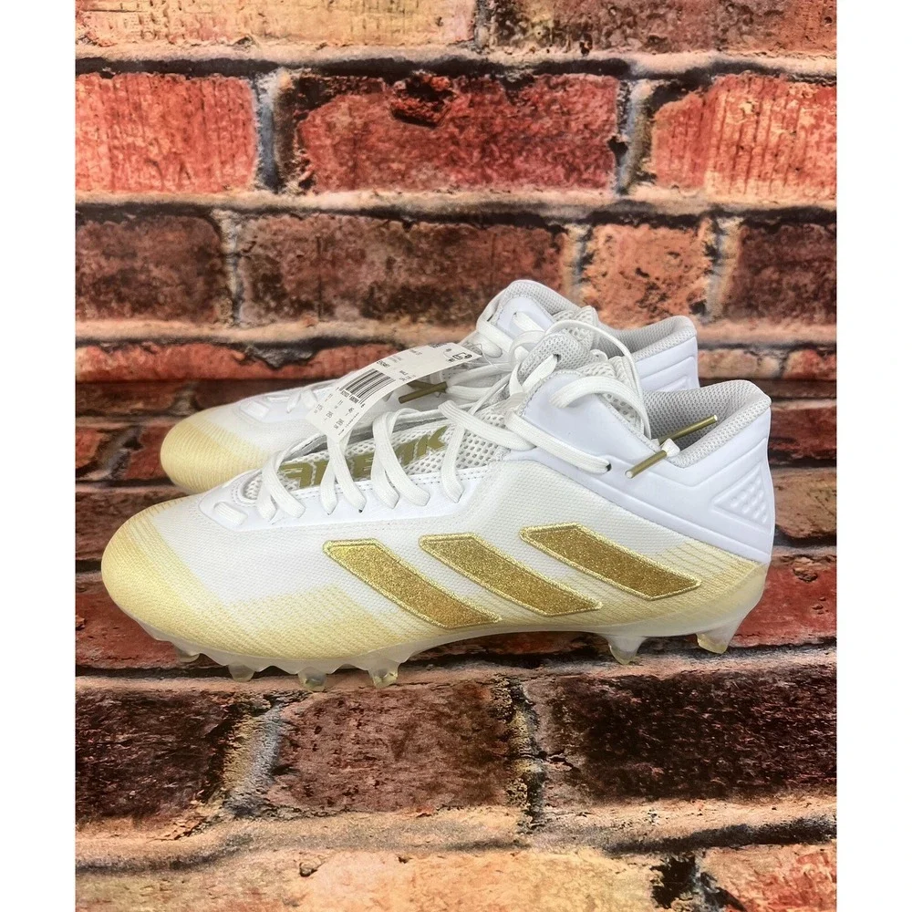 Adidas Freak Carbon 20‎ Boost White Gold Metallic Football Cleats Mens Size 11.5
